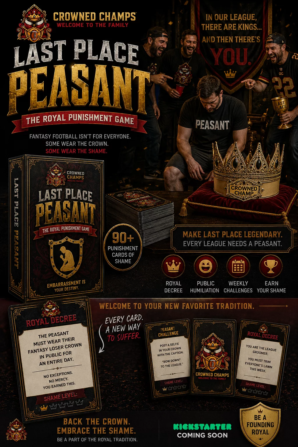Fantasy Football Last Place Peasant Punishment Game $15
